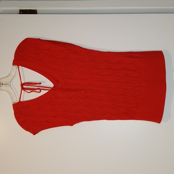 Bamboo Traders Orange Knit Sweater Blouse Women's Size S - Picture 5 of 7